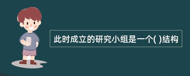 此时成立的研究小组是一个( )结构