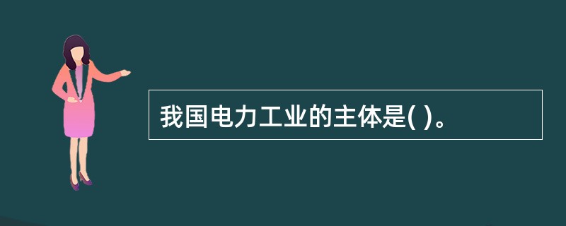 我国电力工业的主体是( )。