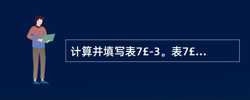 计算并填写表7£­3。表7£­3 IP地址计算表