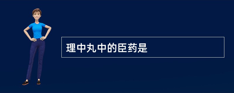 理中丸中的臣药是