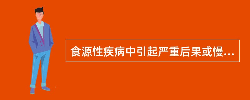 食源性疾病中引起严重后果或慢性病的因子有