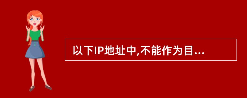  以下IP地址中,不能作为目标地址的是(68)。(68)