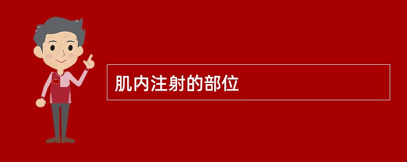 肌内注射的部位