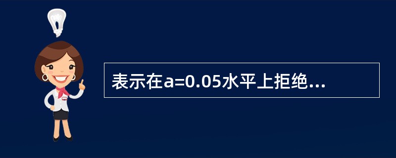 表示在a=0.05水平上拒绝检验假设的是
