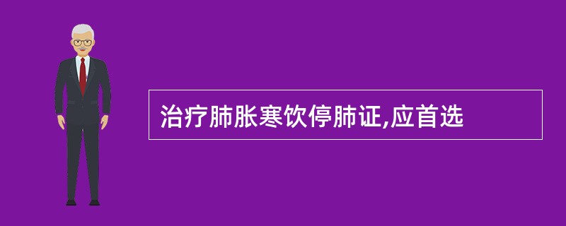 治疗肺胀寒饮停肺证,应首选