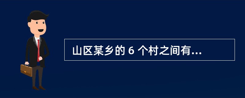  山区某乡的 6 个村之间有山路如下图所示,其中的数字标明了各条山路的长度(公
