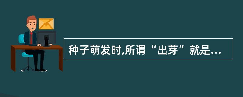 种子萌发时,所谓“出芽”就是指种子露出了胚芽。()