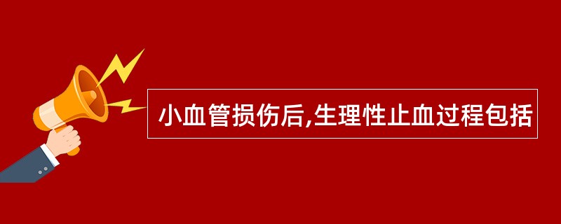 小血管损伤后,生理性止血过程包括
