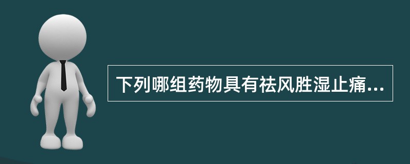 下列哪组药物具有祛风胜湿止痛的功效