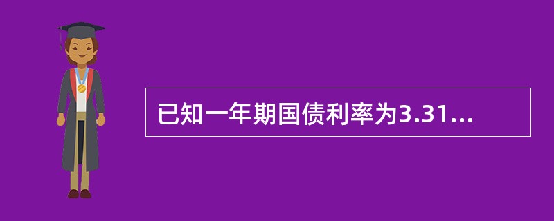 已知一年期国债利率为3.31%,贷款利率为5.43%,投资风险补偿利率为2.23