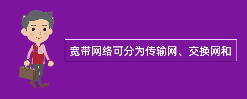 宽带网络可分为传输网、交换网和