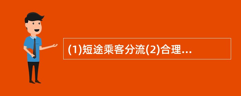 (1)短途乘客分流(2)合理提高票价(3)乘坐地铁快捷、便宜(4)服务质量提高(