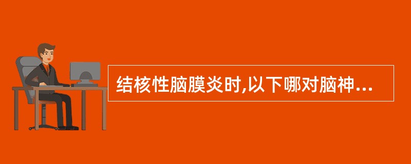 结核性脑膜炎时,以下哪对脑神经最常受累