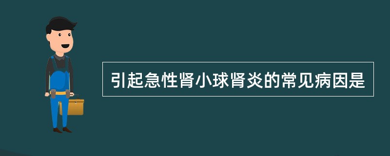 引起急性肾小球肾炎的常见病因是
