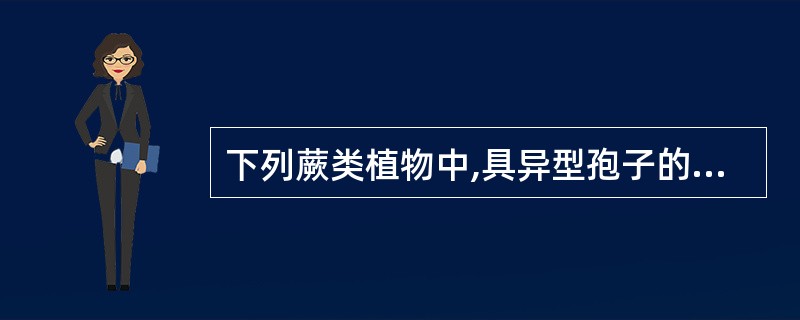 下列蕨类植物中,具异型孢子的是()。