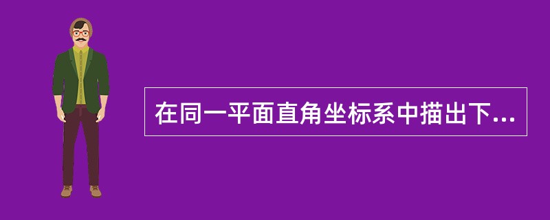 在同一平面直角坐标系中描出下列各组点,并将各组内的点用线段依次连接起来。(1)(
