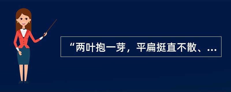 “两叶抱一芽，平扁挺直不散、不翘、不曲，全身白毫，含而不露”是（）的品质特点。