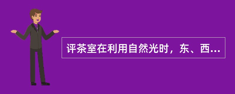 评茶室在利用自然光时，东、西、南三个方向的光线应避免，光线应从北面进入。（）