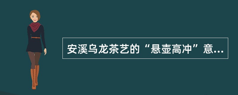 安溪乌龙茶艺的“悬壶高冲”意指凤凰三点头。（）