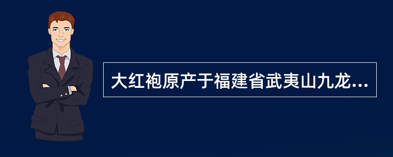 大红袍原产于福建省武夷山九龙窠高岩峭壁上，茶叶分类上属于（）。