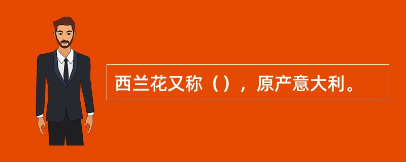 西兰花又称（），原产意大利。