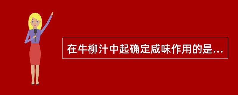 在牛柳汁中起确定咸味作用的是（）。