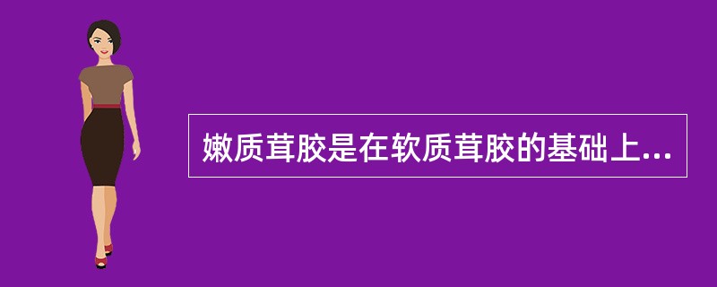 嫩质茸胶是在软质茸胶的基础上加入（）形成的。