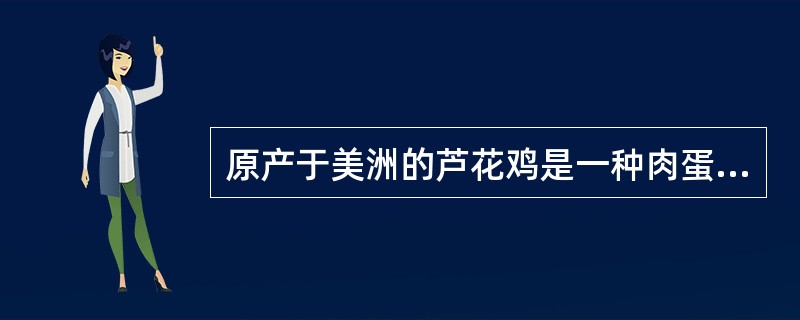 原产于美洲的芦花鸡是一种肉蛋兼用的著名鸡种。（）