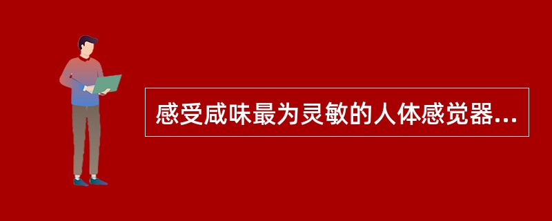 感受咸味最为灵敏的人体感觉器官的部位是（）。