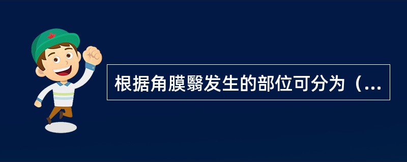 根据角膜翳发生的部位可分为（）。