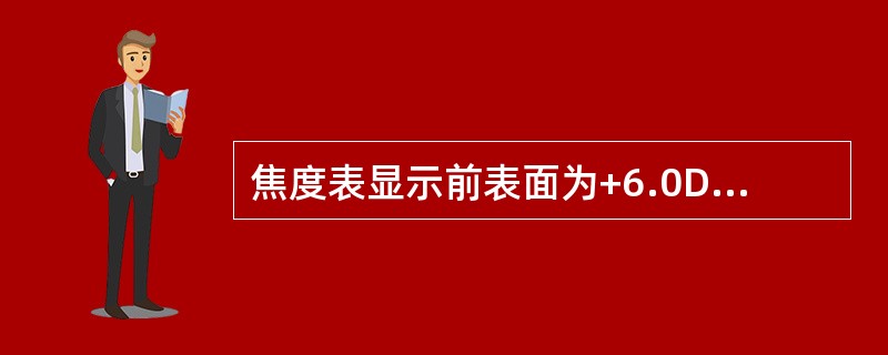 焦度表显示前表面为+6.0D，后表面为-10.0D，镜片的屈光力为-5.35DS，则此镜片的折射率应为（）。