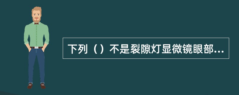 下列（）不是裂隙灯显微镜眼部常规检查的项目。