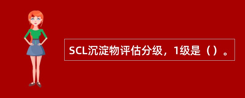 SCL沉淀物评估分级，1级是（）。