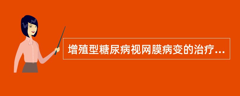 增殖型糖尿病视网膜病变的治疗应尽早行全视网膜光凝。（）