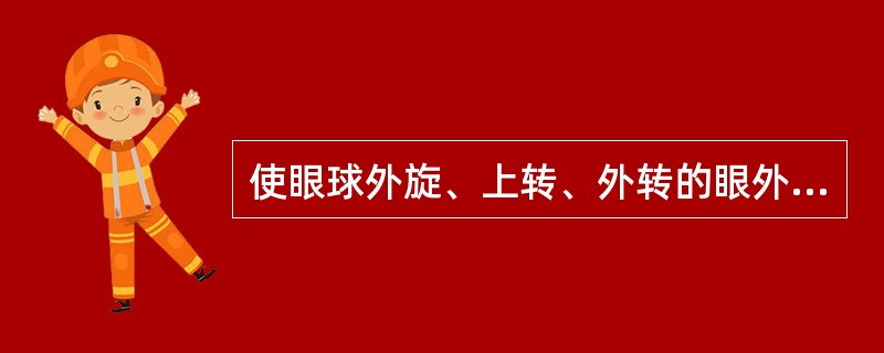 使眼球外旋、上转、外转的眼外肌为（）。