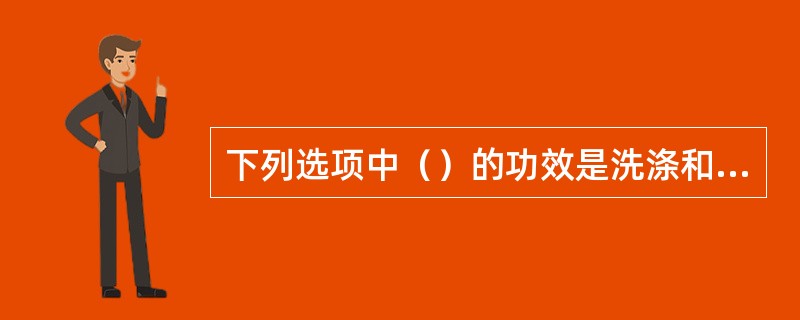 下列选项中（）的功效是洗涤和基础灭菌。