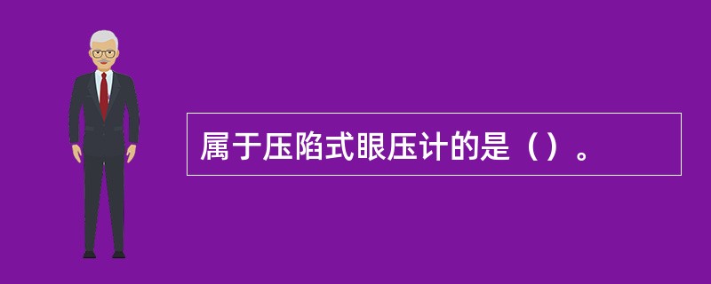 属于压陷式眼压计的是（）。