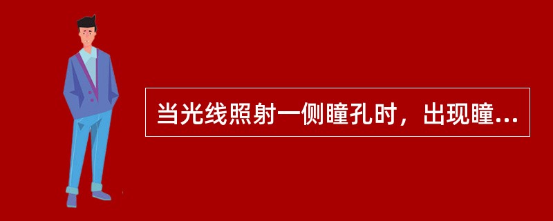 当光线照射一侧瞳孔时，出现瞳孔缩小称为直接对光反射。（）