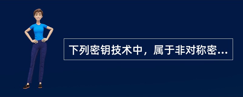 下列密钥技术中，属于非对称密钥技术的是( )。