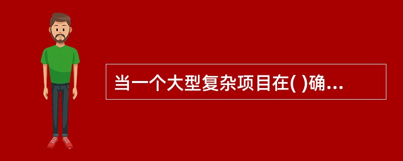 当一个大型复杂项目在( )确定之后，就需要制订项目计划。