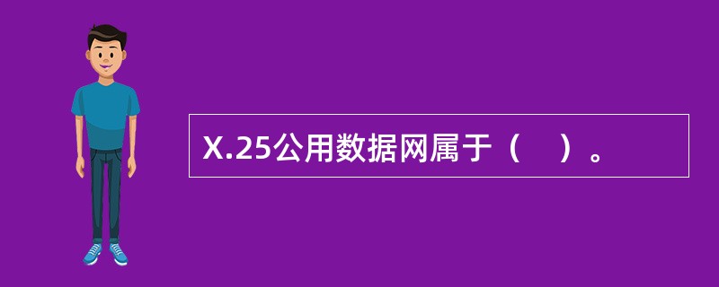 X.25公用数据网属于（　）。