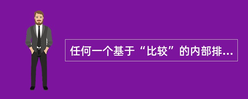 任何一个基于“比较”的内部排序的算法，若对6个元素进行排序，则在最坏情况下所需的比较次数至少为（　）。