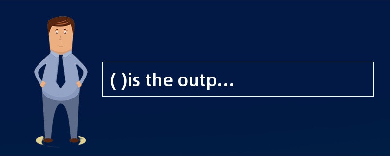 ( )is the output of the quality planning.