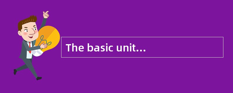 The basic unit of measure in a computer system is the ( ) .It is thesmallest unit incomputing.There