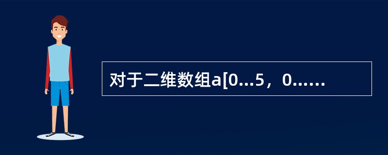 对于二维数组a[0…5，0…4]，设每个元素占1个存储单元，且以行为主序存储，则元素a[2，3]相对于数组空间起始地址的偏移量是( )。