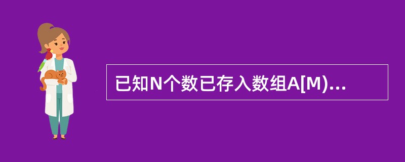 已知N个数已存入数组A[M)的前N个元素中(N＜M)，为在A[i](1≤i≤N)之前插入一个新数，应先( )，以挪出一个空闲位置插入该数。