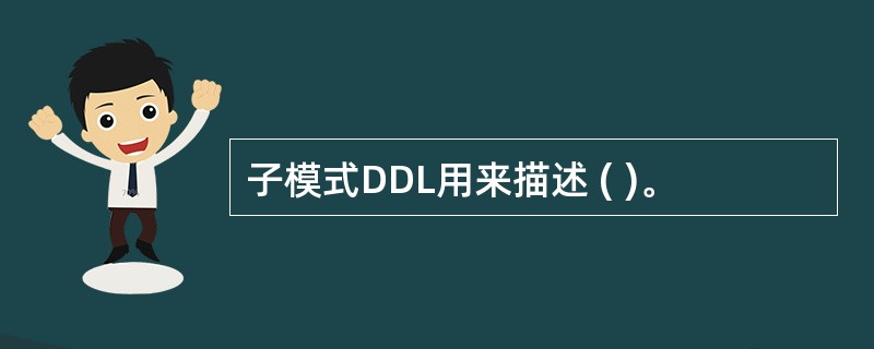子模式DDL用来描述 ( )。