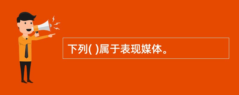 下列( )属于表现媒体。