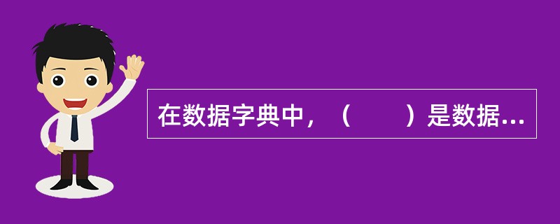 在数据字典中，（　　）是数据的最小单位。