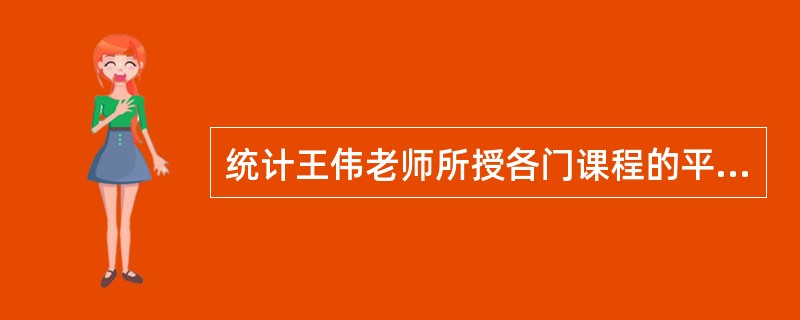 统计王伟老师所授各门课程的平均成绩；